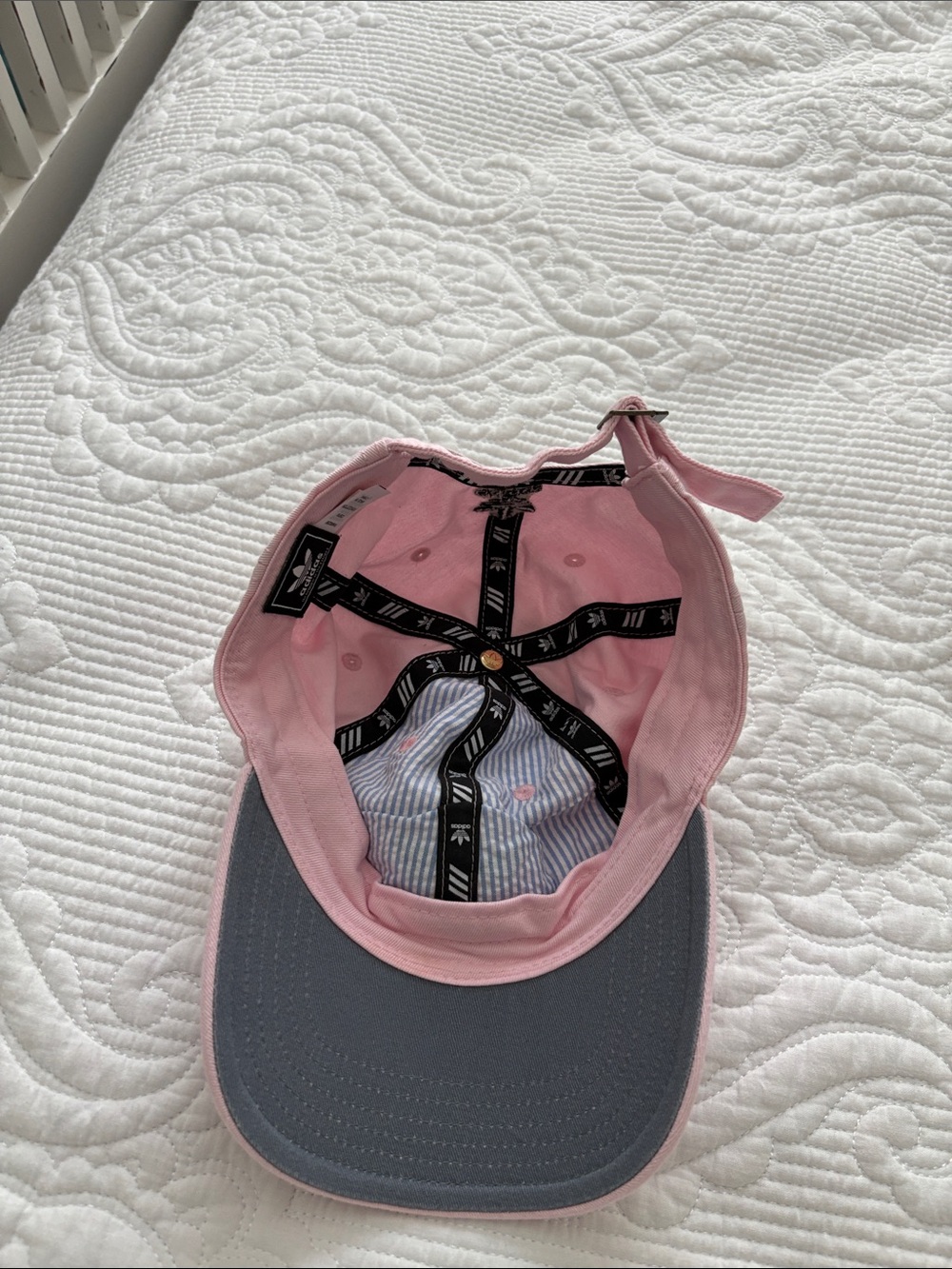 adidas Light Pink Cap with Black Logo - Picture 2 of 2